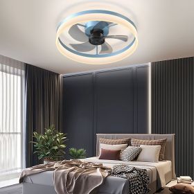 Ceiling Fans with Lights Dimmable LED Embedded installation of thin modern ceiling fans(Blue) Ceiling Fans with Lights Dimmable LED Embedded installation of thin modern ceiling fans(Blue)